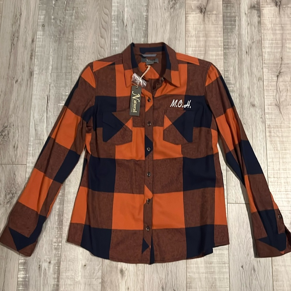 Natural Reflections Embroidered M.O.H Flannel